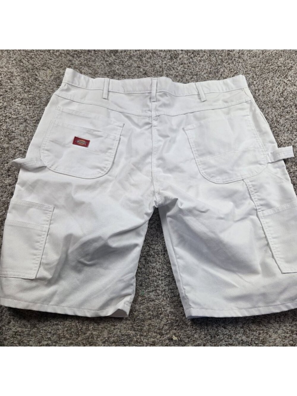 Dickies Carpenter Shorts Mens 40 White Flex Workwear